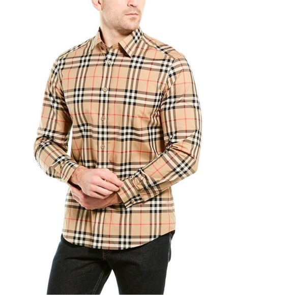 Burberry archive print checked nova Checkered Button-Up shirt L - Picture 12 of 12